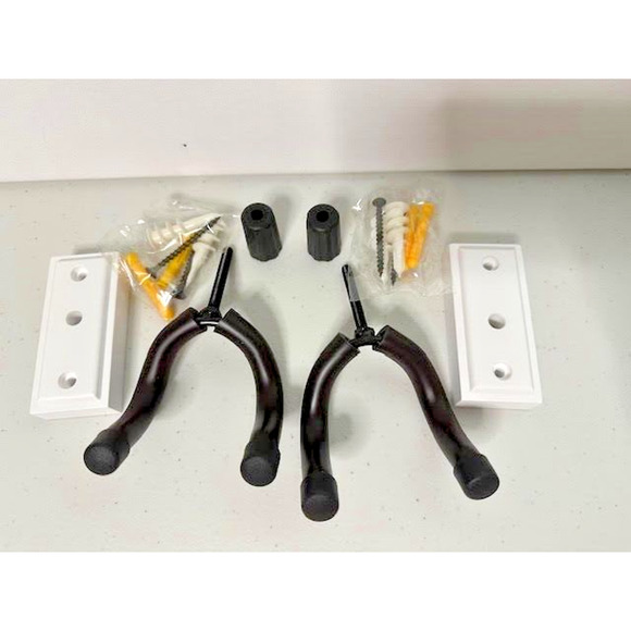 2PC Guitar Wall Mount Hanger Hook Holder Bass Electric Acoustic Guitar - Picture 1 of 4